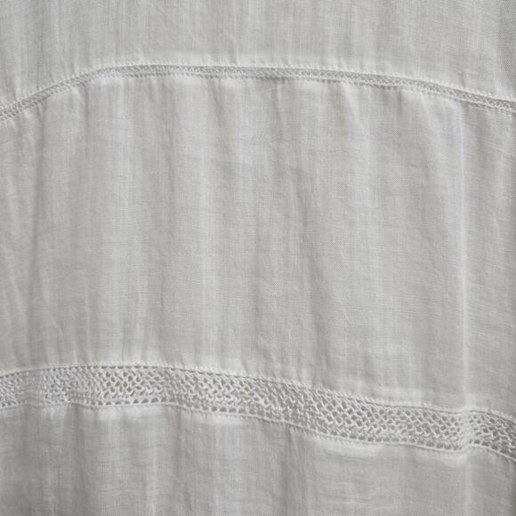 Vince Women's White Ramie Short Sleeve Summer Top, Size S - Picture 5 of 12